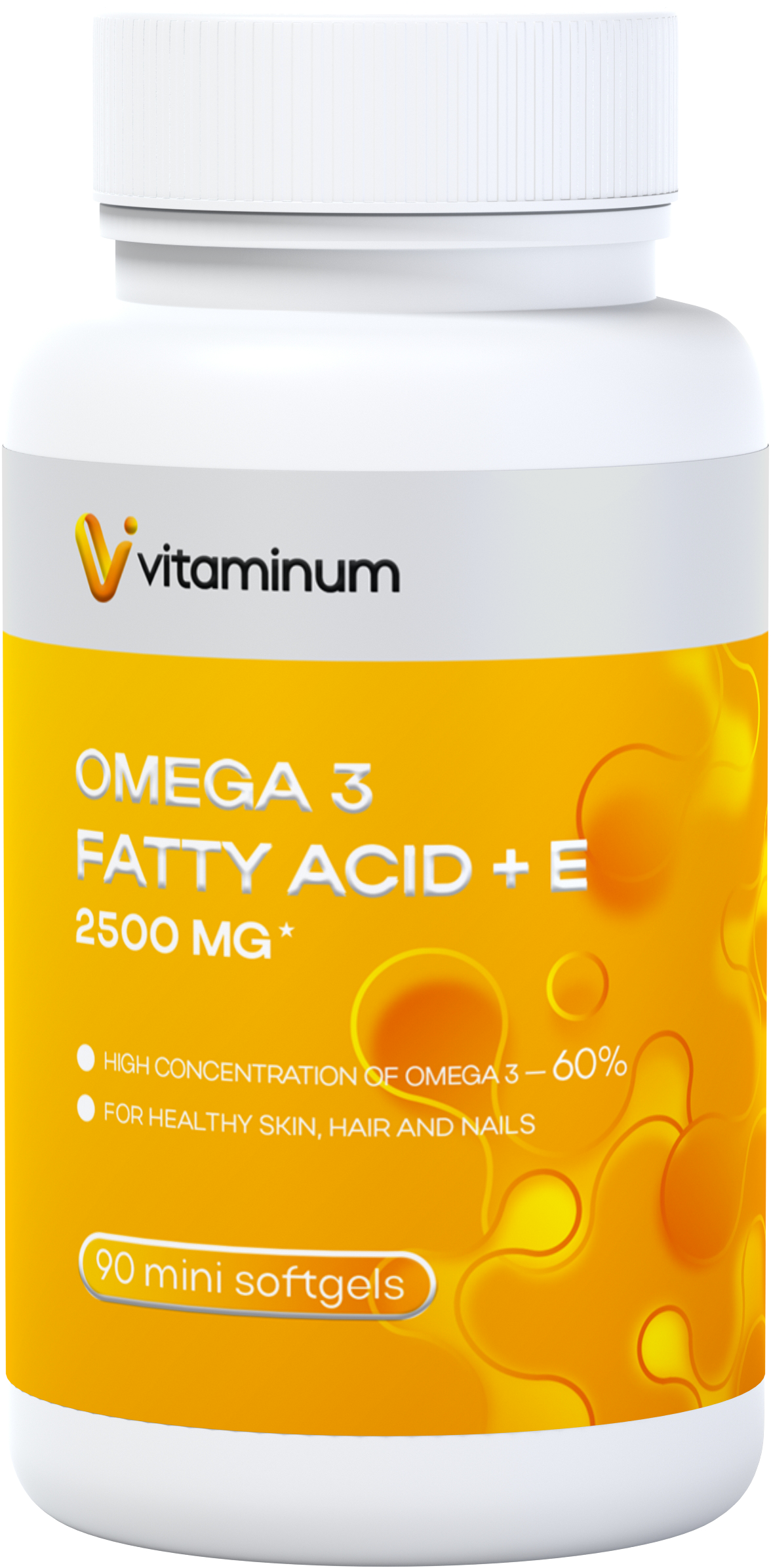  Vitaminum ОМЕГА 3 60% + витамин Е (2500 MG*) 90 капсул 700 мг   в Сочи